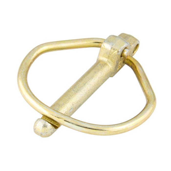 Safety Linch Pin, DIN 11023 11.5mm DIA x 55mm LGTH Drop forged Steel Yellow Galvanized
