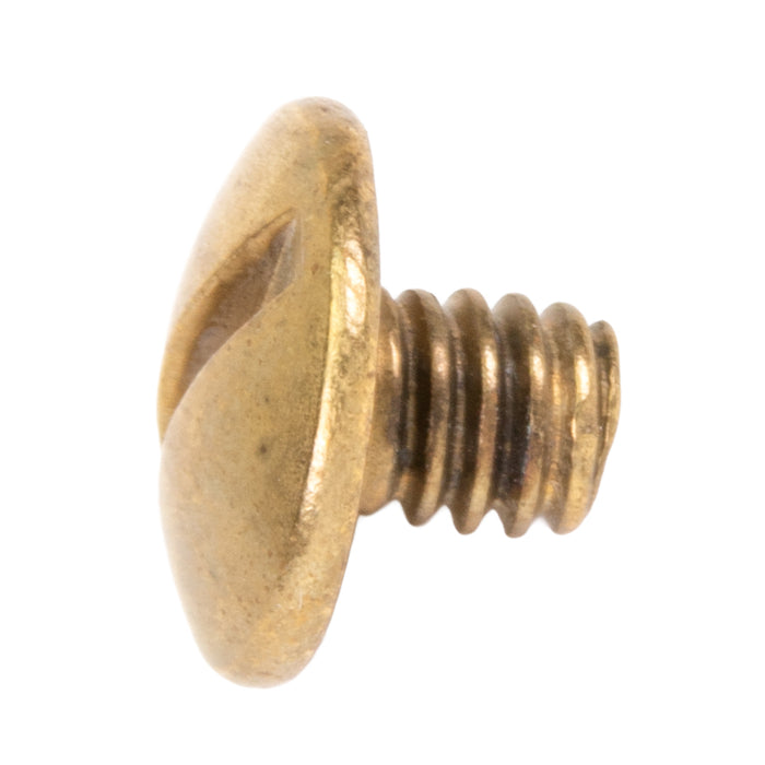 Machine Screw, Truss Head, Slotted Drive, #8-32 UNC x 1" Length, Brass Plain by Spaenaur Inc.