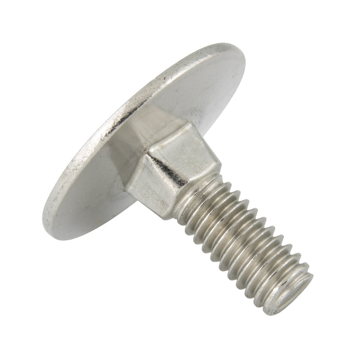 Elevator Bolt, Large Head, 3/8"-16 x 1-1/2" Length, Stainless Steel 18-8, ASME/ANSI B18.5 by Spaenaur Inc.