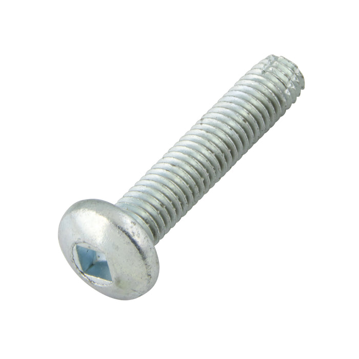 Thread-Cutting Screw, Type F, Sq SKT Pan HD, #8-32 UNC x 1/2" LONG, Low Carb Steel Case Hard Trivalent Zinc Plated by Spaenaur Inc.