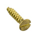 Wood Screw, Flat Head 90° ctsk., Slotted, #6 x 7/8" Length, Brass by Spaenaur Inc.