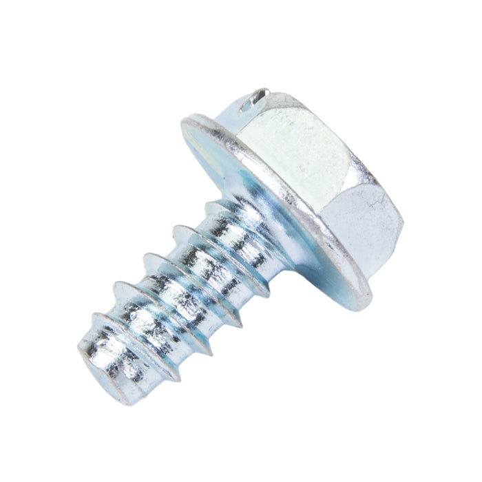Tapping Screw, Hex Washer Head Slotted Drive, Type B, #10 x 3/8" Length, Low Carbon Steel Trivalent Zinc Plated by Spaenaur Inc.