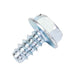 Tapping Screw, Hex Washer Head Slotted Drive, Type B, #10 x 3/8" Length, Low Carbon Steel Trivalent Zinc Plated by Spaenaur Inc.