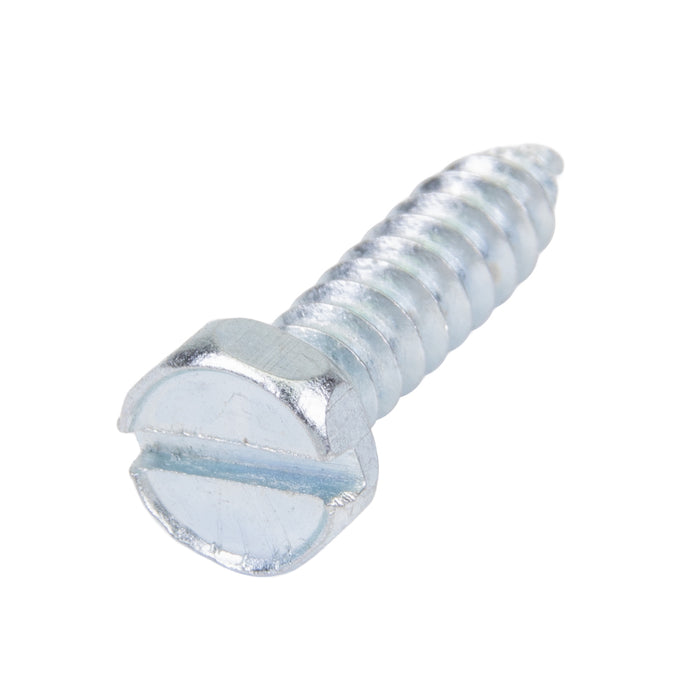 Tapping Screw, Hex Head Slotted Drive, Type AB, #10 x 3/4" Length, Steel Zinc Plated by Spaenaur Inc.