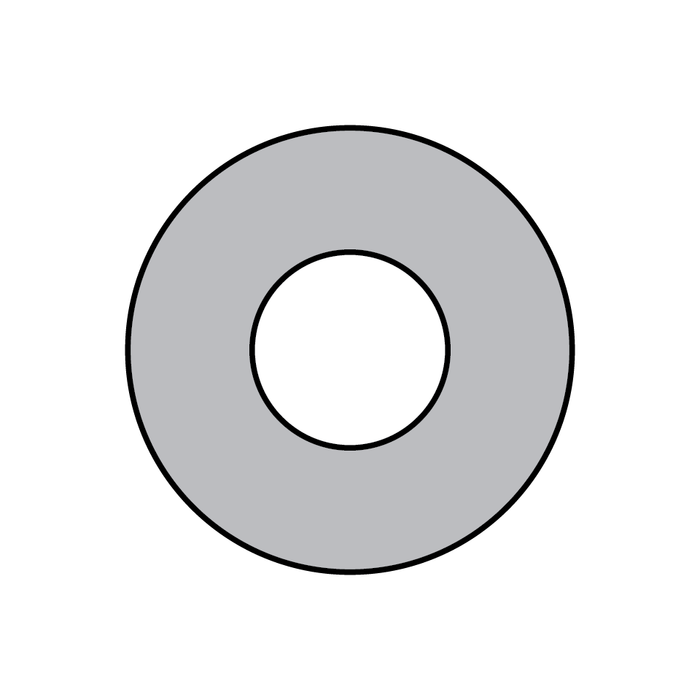 Flat Washer, Round, Bolt Size #4 .125" ID x .281" OD x .021" THK Steel Copper Plated