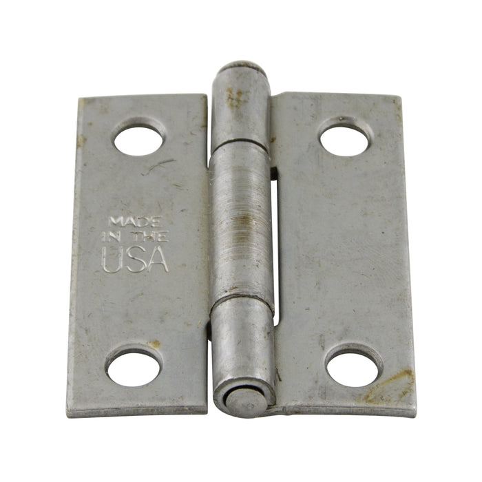 .090" x 3" x 3" x .187" Hinge, with Six .203" DIAm Holes, CTSK for A #8 Screw, Both Leaves Fully Offset, Spun Pin, 5-Joint, Steel Zinc Plated by Spaenaur Inc.