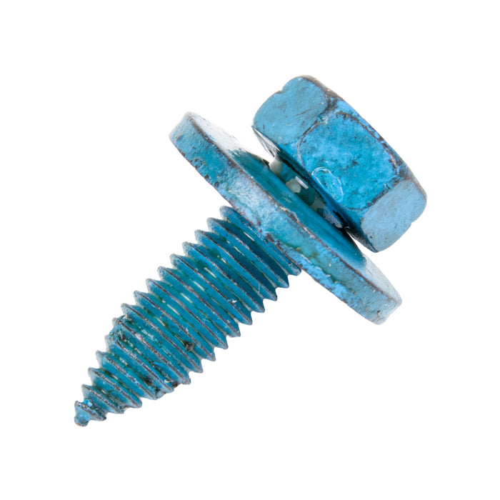 Sems Machine Screw Metric Hex Head, With 20mm OD Flat Washer, M6.3 X 1.00 Pitch X 20mm Length, Low Carbon Steel Phosphate, Coated-Blue Dye by Spaenaur Inc.