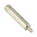 Hex Spacer, Male/Female Threaded, #4-40 UNC, 5/8" LGTH, 1/4" A.F. Hole Depth 1/4", Stud LGTH 3/16" Brass Nickel Plated by Spaenaur Inc.