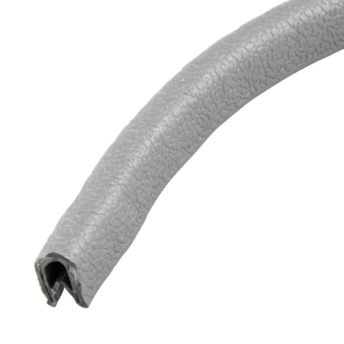 Garniture à double lèvre standard, Grey-Sof-tone pour bords de 1/32 po à 1/8 po x 100 pi/bobine Plastique/acier flexible par QuickEdge®