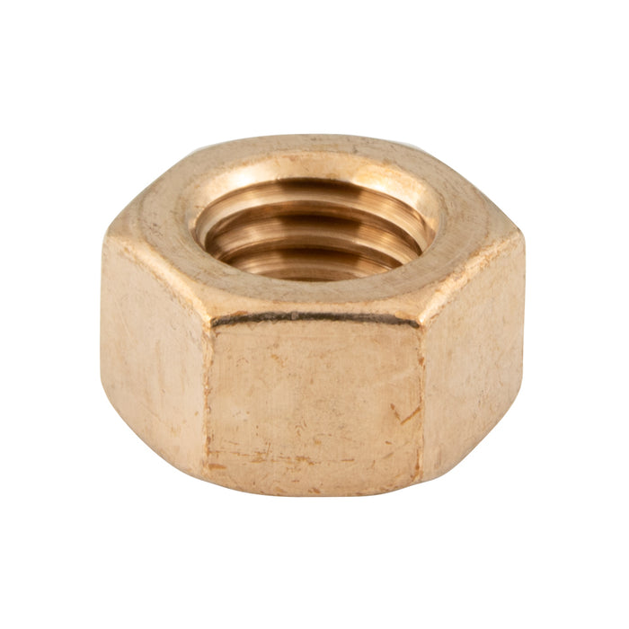 Hexagon Nut Finished Full 3/8"-16 UNC (9/16" A/F x 21/64" TH) Silicon Bronze ANSI B18.2.2-1986