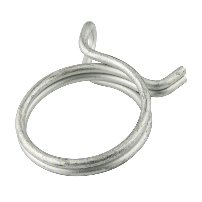 Double Strand Wire Type Hose Clamp 0.562" Nom Clamp DIA X.070"Wire DIA High Tensile Wire Zinc Pl Silver Colour