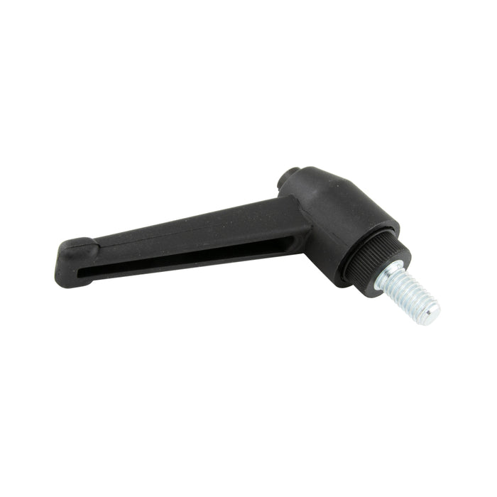 Indexed Clamping Lever, Male 3.82" Length, 3/8"-16 x 3/4" Stud 2.25" Overall Height Thermoplastic Material Black