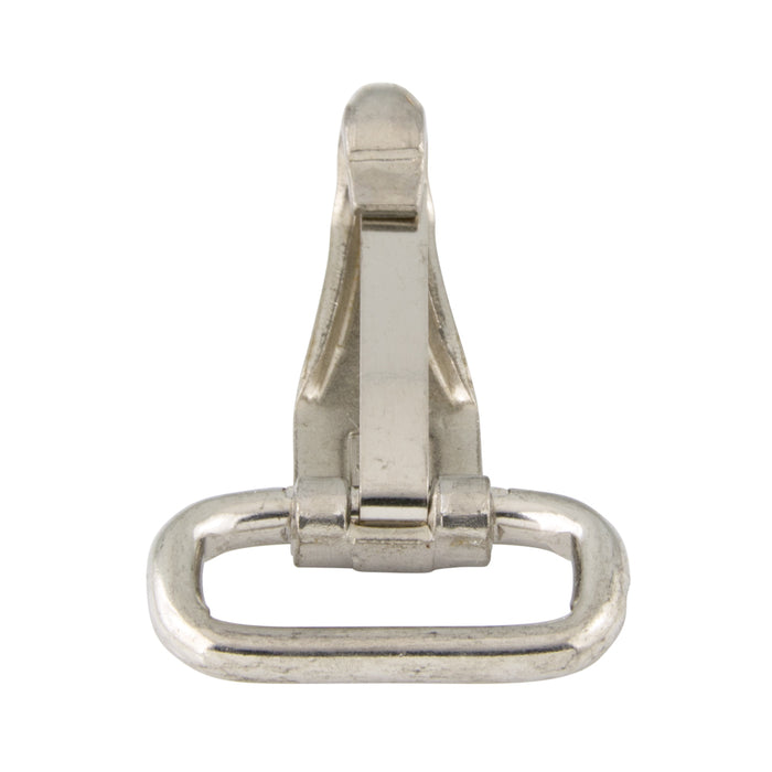 Attache à ressort, œillet bouclé 3/4 po, 1 3/4 po Oal, ouverture de 0,177 po, tôle d'acier nickelée par Spaenaur Inc.