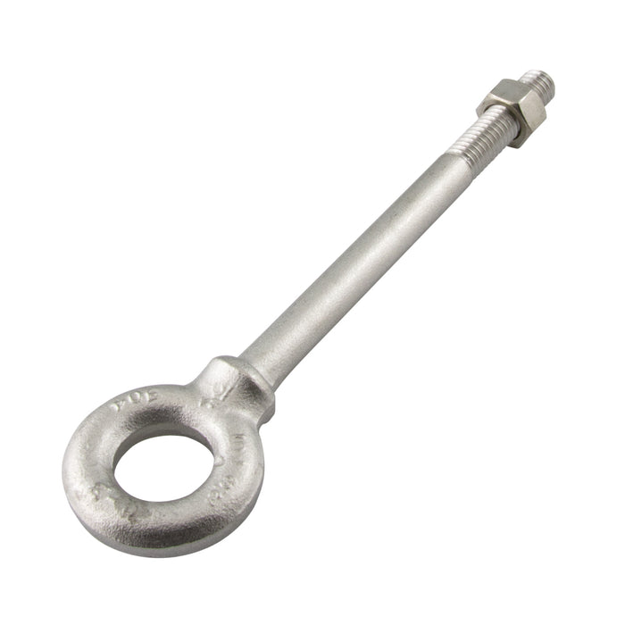 Eye Bolt, with Shoulder 5/16"-18 UNC x 1 1/8" 7/8" Eye ID; 1-7/16" OD Drop forged Steel 1030, Plain ANSI B18.15