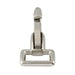 Mousqueton, œillet rond pivotant, œillet 5/8 po, longueur totale 3 1/8 po, ouverture 1/4 po, moulé en zinc, nickelé par Spaenaur Inc.