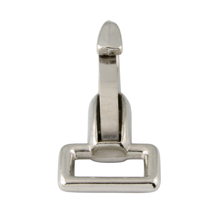 Spring Snap, Loop Eye 1/2" Eye, 1 5/8" Oal, .177" Snap Opening Die Cast, Nickel Plated by Spaenaur Inc.
