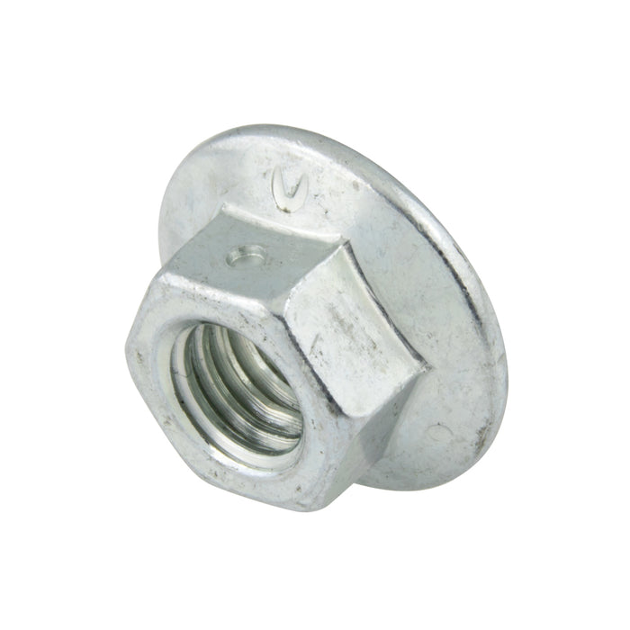 Side Distortion Hex Locknut, Large Flange, for Sae GR 1,2,3 & 5 Bolts 3/8"-16 UNC, Flange DIA Max .915" Grade F Steel Zinc Plated And Wax