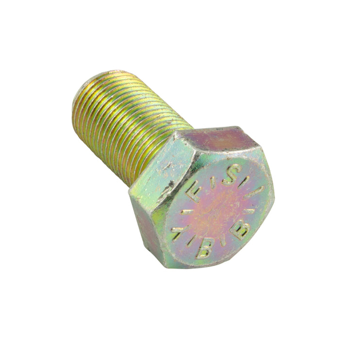 Hex Head Cap Screw DIN 933 M12 x 1.75 x 75mm LG, Full Thread Class 8.8 Steel Yellow Zinc Plated DIN 933/8.8-YZ M12X75