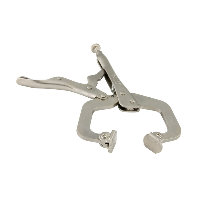 Vise-Grip Locking Clamp with Swivel Pads, 6-1/2" LG, 2-1/8" Jaw Alloy Steel Heat Treated