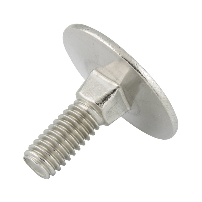 Elevator Bolt, Large Head, 1/4"-20 x 1" Length, Stainless Steel 18-8, ASME/ANSI B18.5 by Spaenaur Inc.