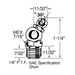 30 Degrees GRease Fitting 1/8"P.T.F. Short 7/16"Hex 1 1/4"O/A HT Stainless Steel by Spaenaur Inc.