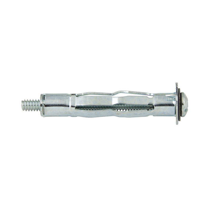 Wall Grip Screw Anchor, #10-24 (5/8"-1-3/16" Grip Range) 3/8" Drill Size, Steel Zinc Plated