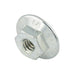 Écrou hexagonal à bride TEChlock Super, 3/8"-16 UNC, diamètre maximal de la bride : 1,093", en acier de nuance F, zingué et ciré, par TechPlus®