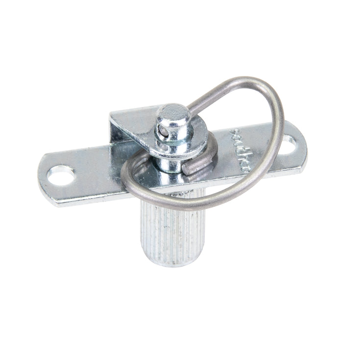 Mini loquet à ressort, tête moletée, type rivet, 0,05-0,17 po, acier zingué