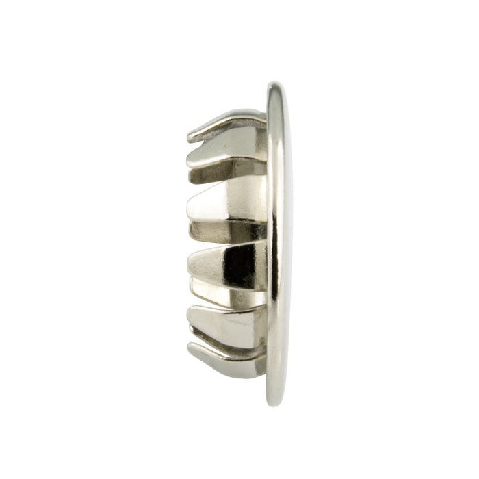 Pronged Plug Button for 7/8" Hole x .062/.093" Panel C1010 Steel, Nickel Plated