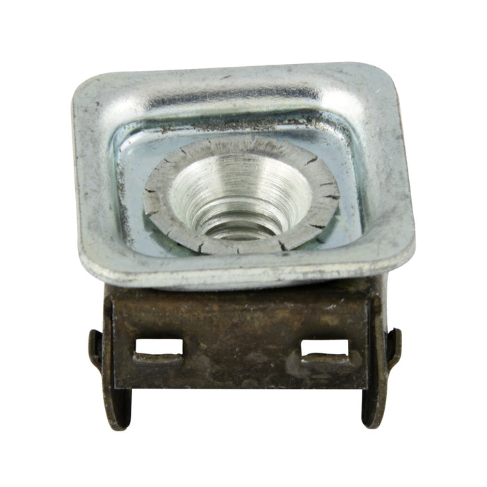 Adaptateur métallique fileté à 4 côtés pour tube carré de 1 po de diamètre avec filetage 3/8 po-16 UNC Finition de base en acier zingué