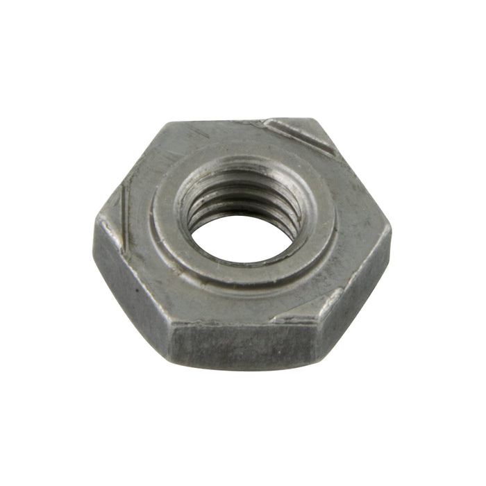 3-Projection Weld Nut, LONG Pilot M6 x 1.00 (13mm A/F x 5.35mm Tk) Class 9 Plain Finish