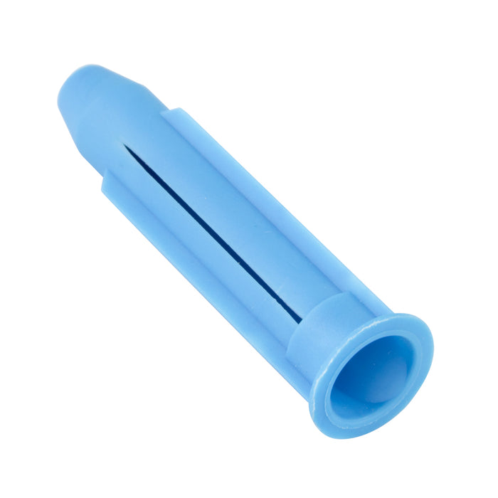 Hollow Wall Parallel-Finned Anchor, "Light Rosett", Nylon Blue, #10-12 Screw Dia x 1-3/4" Length