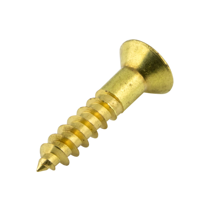 Wood Screw, Flat Head, Phillips, #12 x 1-1/2" Length, Brass, ASME/ANSI B18.6.1 by Spaenaur Inc.