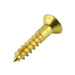 Wood Screw, Flat Head, Phillips, #8 x 1" Length, Brass, ASME/ANSI B18.6.1 by Spaenaur Inc.