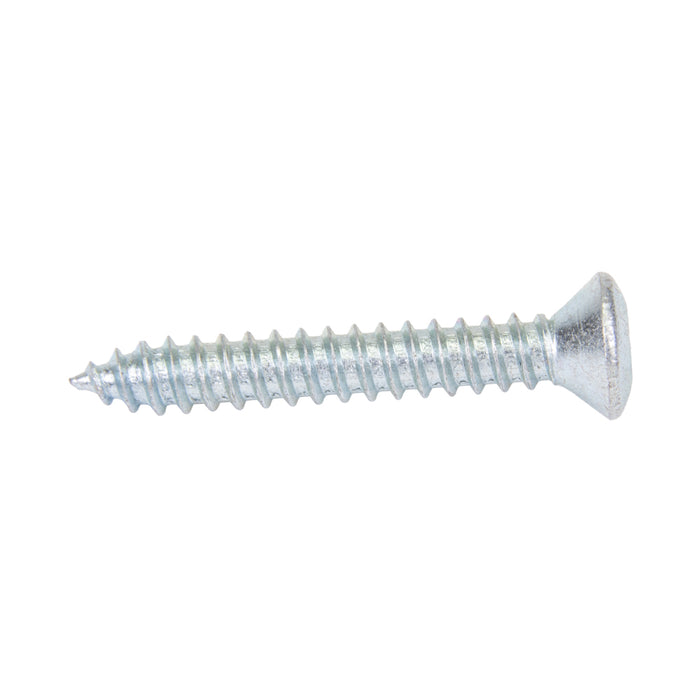 Tapping Screw, Oval Head Square Socket Drive, Type AB, #6 x 1-1/2" Length, Low Carbon Steel Trivalent Zinc Plated by Spaenaur Inc.
