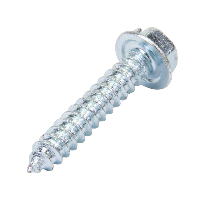 Tapping Screw, Indented Hex Washer Head Slotted Drive, Type AB, #8 x 7/8" Length, Steel Zinc Plated by Spaenaur Inc.