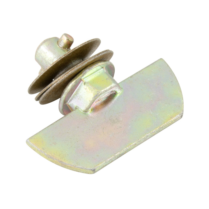 Assemblage de goujon à fixation quart de tour à tête plate pour aileron fixe, épaisseur totale de 0,095 à 0,124 po, acier zingué avec revêtement Irridite doré, par Spaenaur Inc.