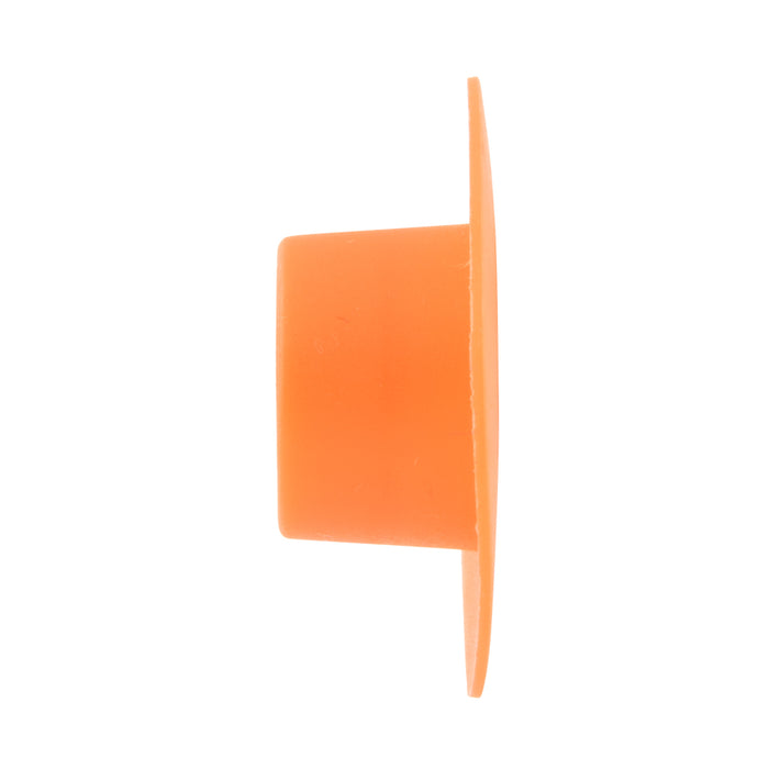 Pull Plug Wide Flange 1 1/4 x 1/2 Low Density Polyethylene Colour orange