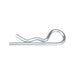 Attache pour goupille d'attelage, fil métallique de 5 mm, longueur de 85 mm entre l'œillet central et l'extrémité de la goupille, en acier zingué, fabriquée par Spaenaur Inc.
