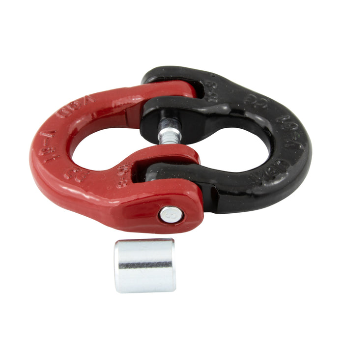 3/8" Twin Clevis Link Suitable for Grade 30,40 & 70 Chain Load Capacity 6,600 Lbs. Body: C-1045 Carbon Steel Pin: Alloy Steel by Spaenaur Inc.