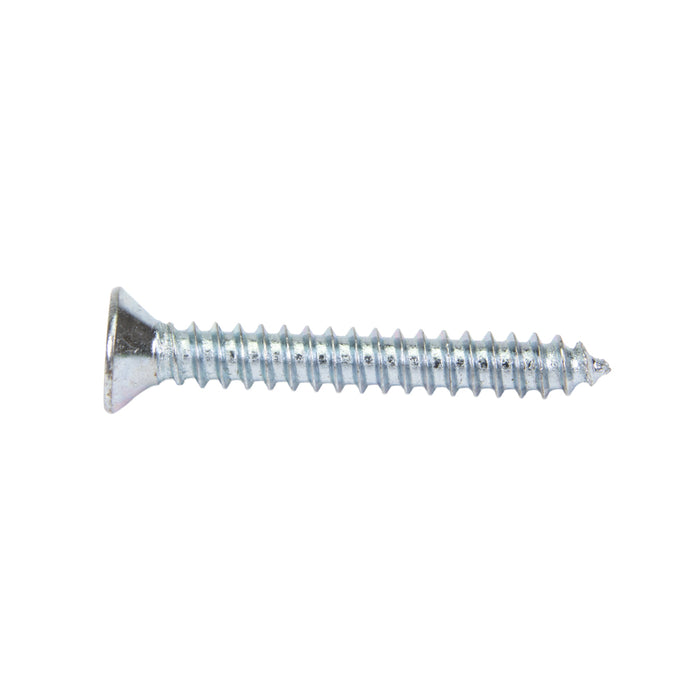 Tapping Screw, Flat Head Security Hex Socket Drive, #10 x 2" Length, Steel Zinc Plated