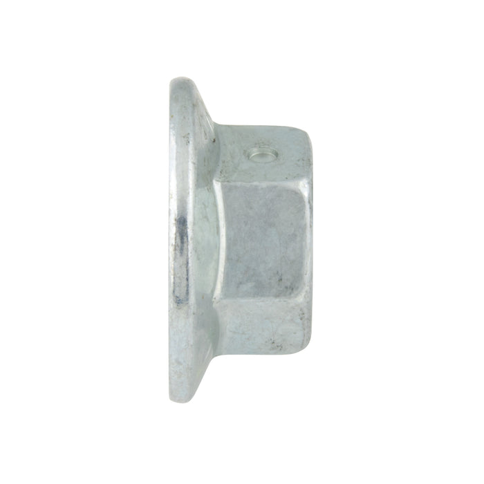 Side Distortion Hex Locknut, Large Flange, for Sae Grade 1,2,3 & 5 Bolts, 1/2"-13 UNC, Flange DIA. Max. 1.205", Grade F Steel Zinc Plated And Wax