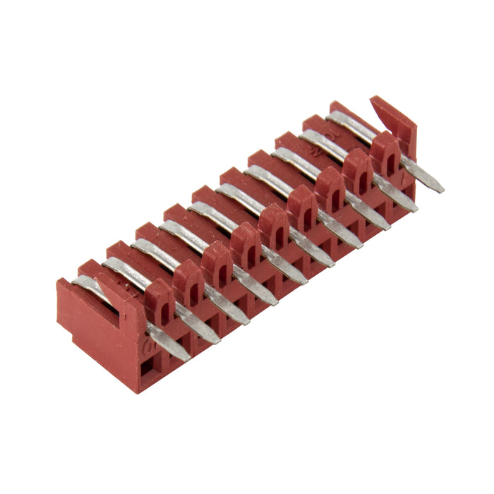 Connecteur pour carte à circuit imprimé Système d'interconnexion Kk Espacement central de 2,54 mm (0,100 po) Série 4455-10Bc Nylon - Rouge Ul 94V-O, broche - laiton étamé, ignifuge par Molex®