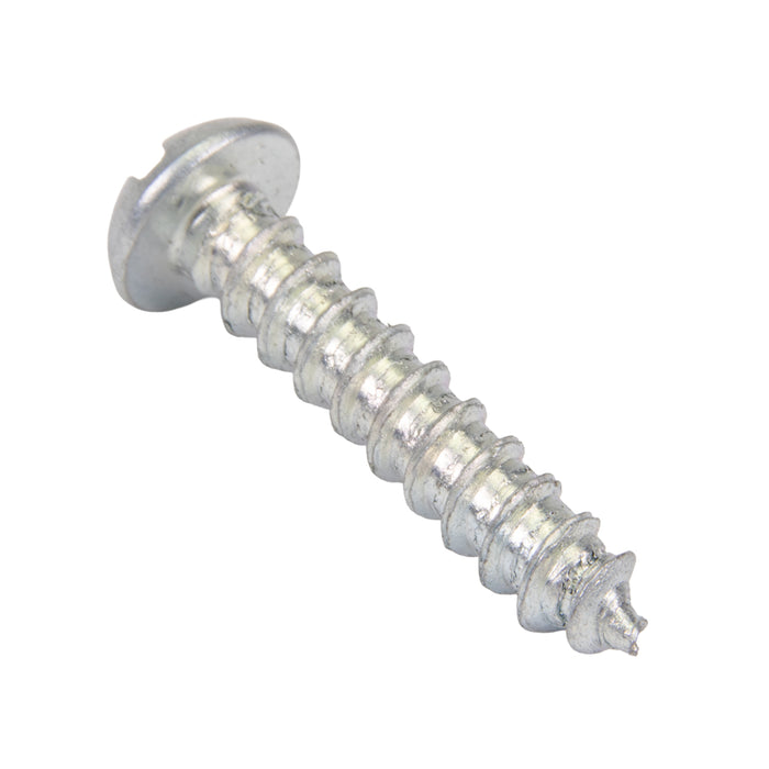 Tapping Screw, Round Head Slotted Drive, Type AB, #10 x 1" Length, Steel Zinc Plated by Spaenaur Inc.