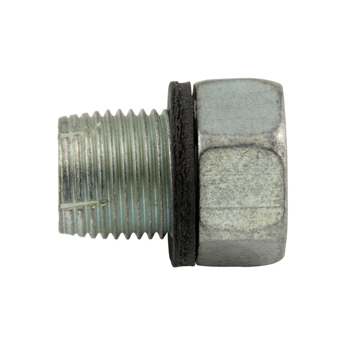 Self-Tapping Drain Plug with Fibre GAsket 1/2"-20 Triple Oversize Low Carb Steel Case Hard Zinc PLTD by Spaenaur Inc.
