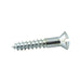 Wood Screw, Oval Head 90° ctsk., Slotted, #8 x 1-1/4" Length, Steel Zinc Plated, ASME/ANSI B18.6.1 by Spaenaur Inc.