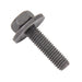 Sems Machine Screw Hex Head, With 17mm OD Flat Washer, 6mm X 1.00 Pitch X 25mm Lgth, Low Carbon Steel, Black Phosphate by Spaenaur Inc.