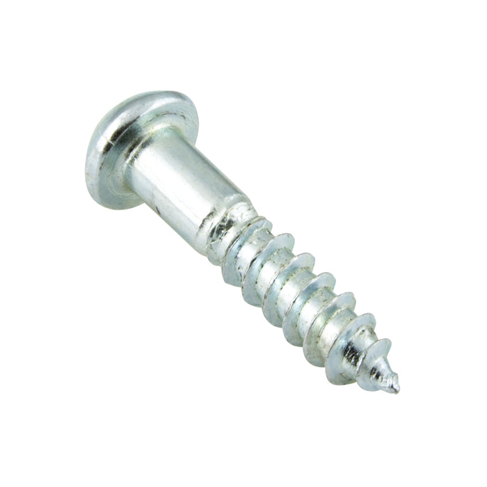 Wood Screw, Round Head, Slotted, #6 x 3/4" Length, Low Carbon Steel Trivalent Zinc Plated, ASME/ANSI B18.6.1
