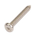 Tapping Screw, Pan Head One-Way Slotted Drive, Type AB, #12 x 1-1/2" Length, Steel Nickel Plated by Spaenaur Inc.