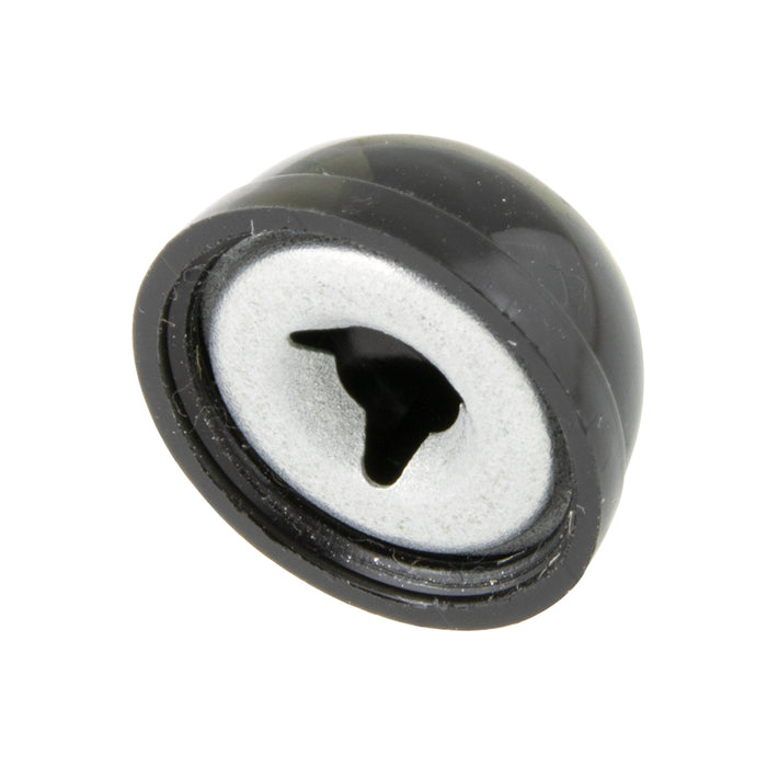 Cap Type Push-On Nut, Black for .125" (1/8") Stud DIA. Spring Steel Insert, Plastic Cap by Spaenaur Inc.